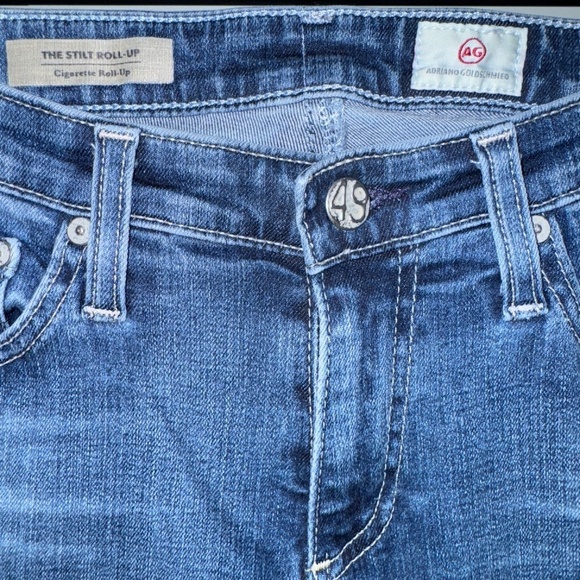 EUC AG Adriano Goldschmied The Stilt Cigarette Roll-up Jeans Size 27 - Picture 3 of 7